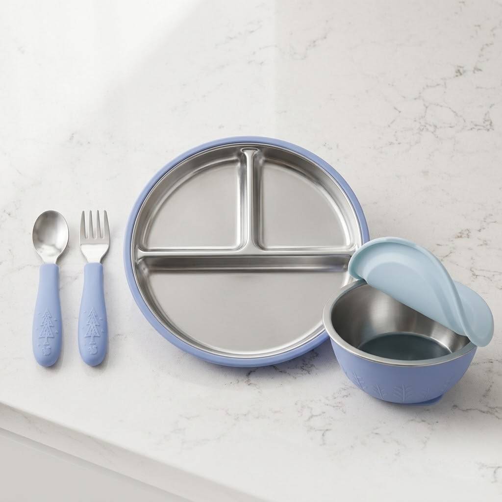 PureBite™ Complete Mealtime Set | Plates + Bowls + Utensils