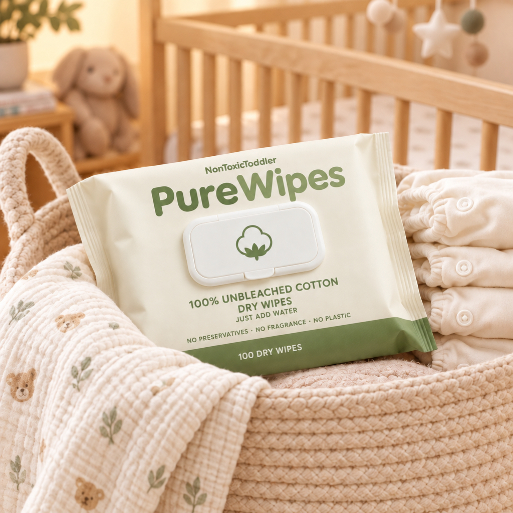 PureWipes™ UNBLEACHED 100% COTTON DRY WIPES.