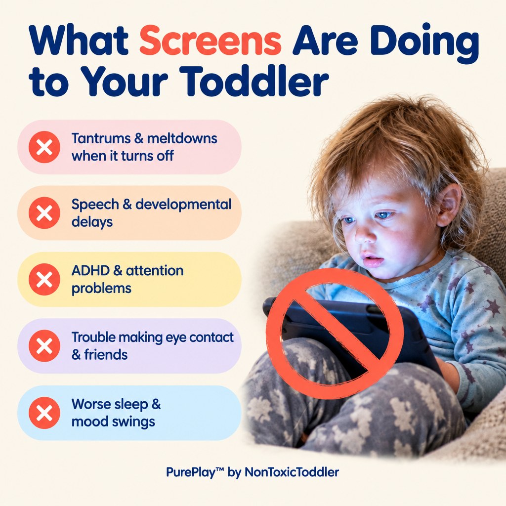 What screens are doing to your toddler: tantrums, speech and developmental delays, ADHD, trouble making friends, worse sleep